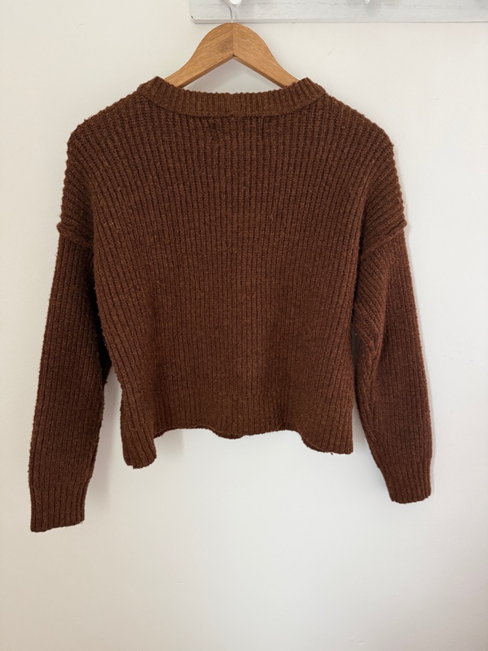 American Eagle Vintage Brown Chunky Wool Knit Sweater S